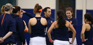 Syracuse cannot arrive at consistent doubles pairings, and a one out of eight rate of winning the doubles point reflects that.
