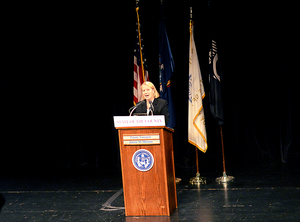 Onondaga County Executive Joanie Mahoney gives her State of Country address Tuesday night. 