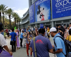 Aout 100,000 people attended the fifth annual D23 expo, a biennial convention for Disney fans. The event took place ver the course of three days. 